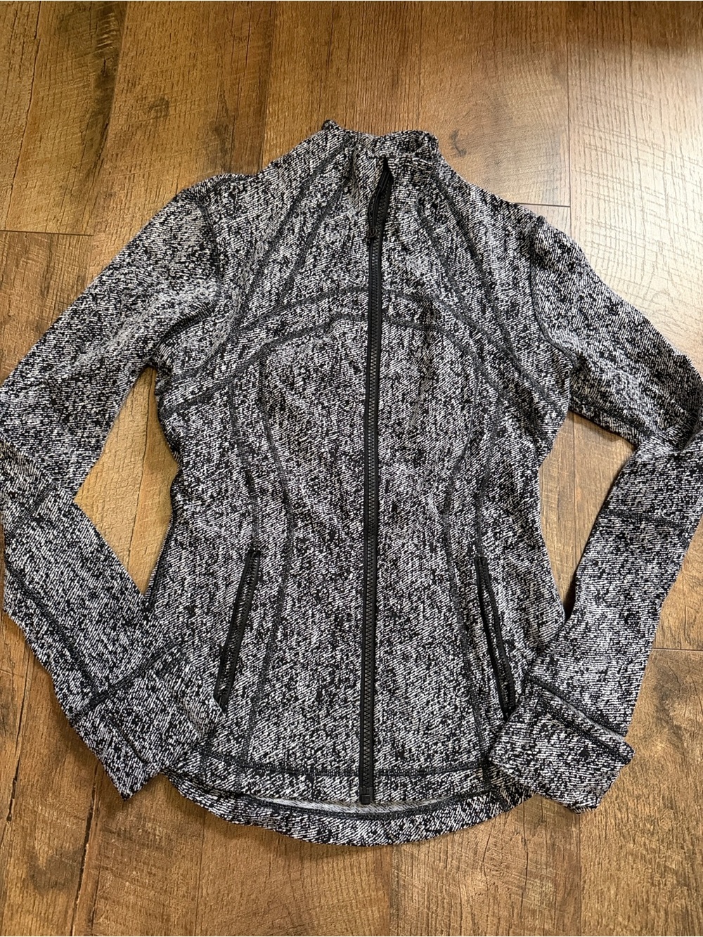 lululemon athletica Black & White Space Dye Define Jacket